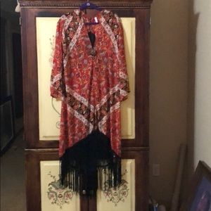 Exotic Fringed Kimono